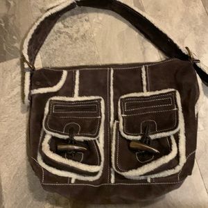 Gap brown suede shoulder bag